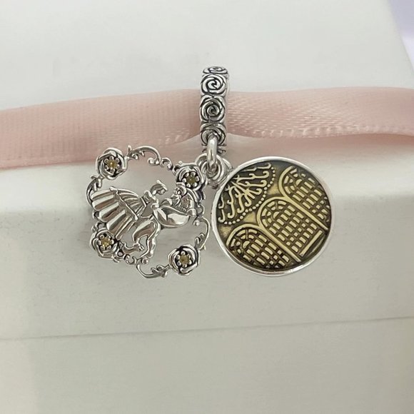Pandora Disney Beauty and the Beast Dancing Dangle Charm - Picture 4 of 7